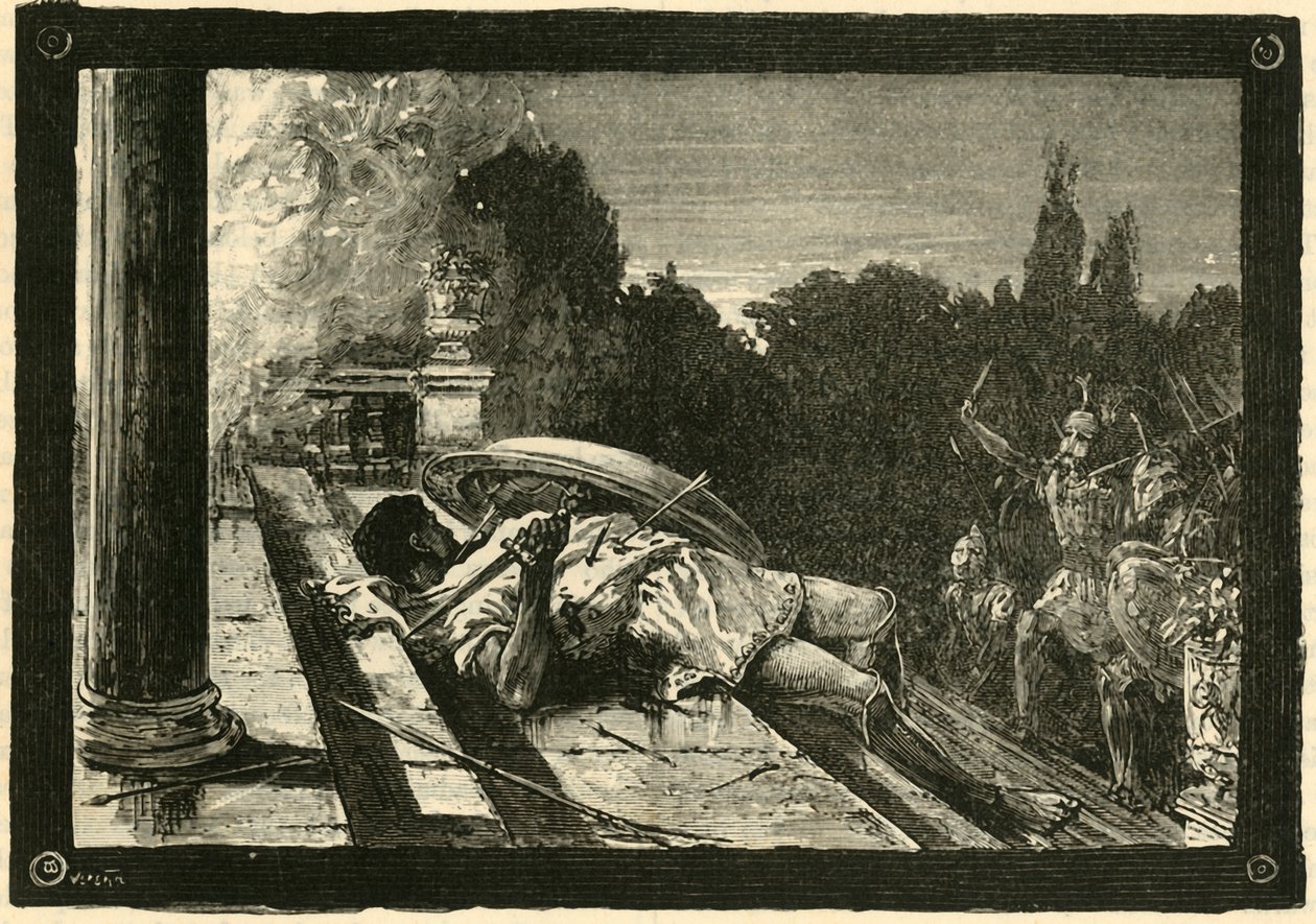 Morte de Alcibíades, 1890. de Unbekannt