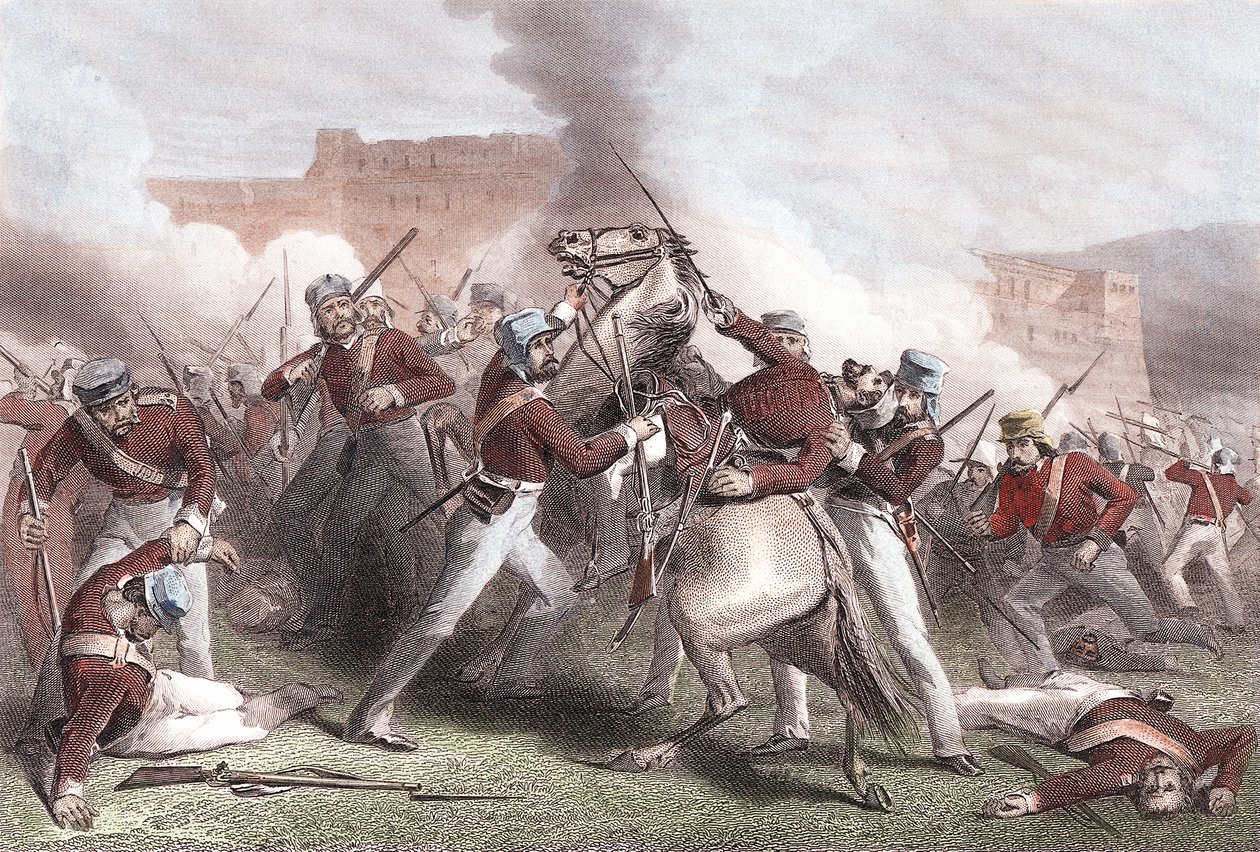 Morte do Brigadeiro Adrian Hope, motim indiano, 15 de abril de 1858 de Unbekannt