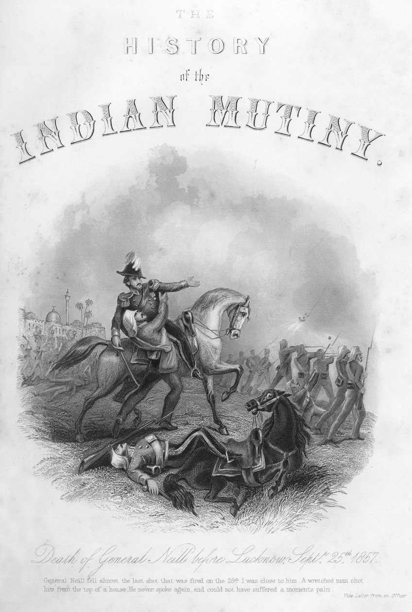 Morte do general Neill antes de Lucknow, 25 de setembro de 1857, c1860 de Unbekannt
