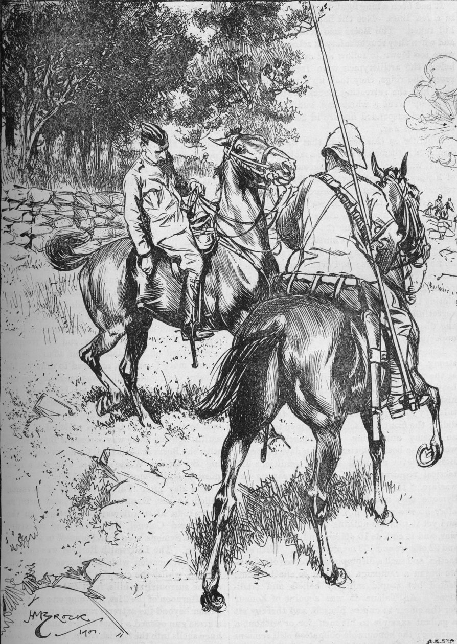 Morte de General Symons na Batalha de Talana Hill, Segunda Guerra dos Bôeres, 1899 1906 de Unbekannt