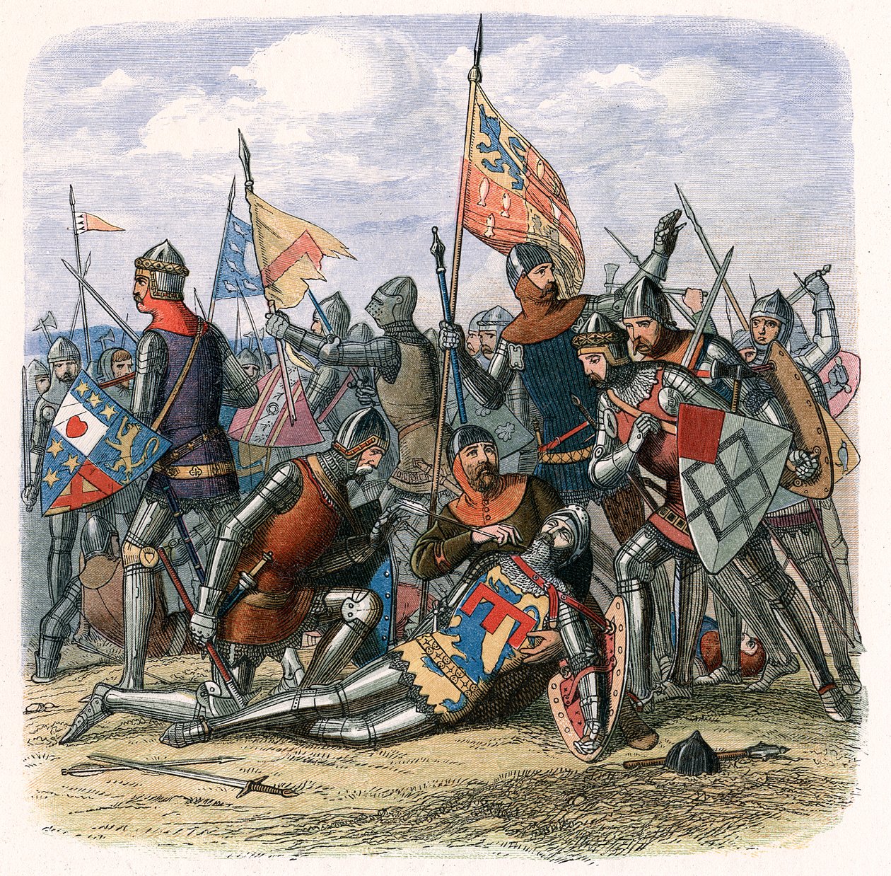Morte de Henry Percy Harry Hotspur na batalha de Shrewsbury, 21 de julho de 1403, c1860 de Unbekannt
