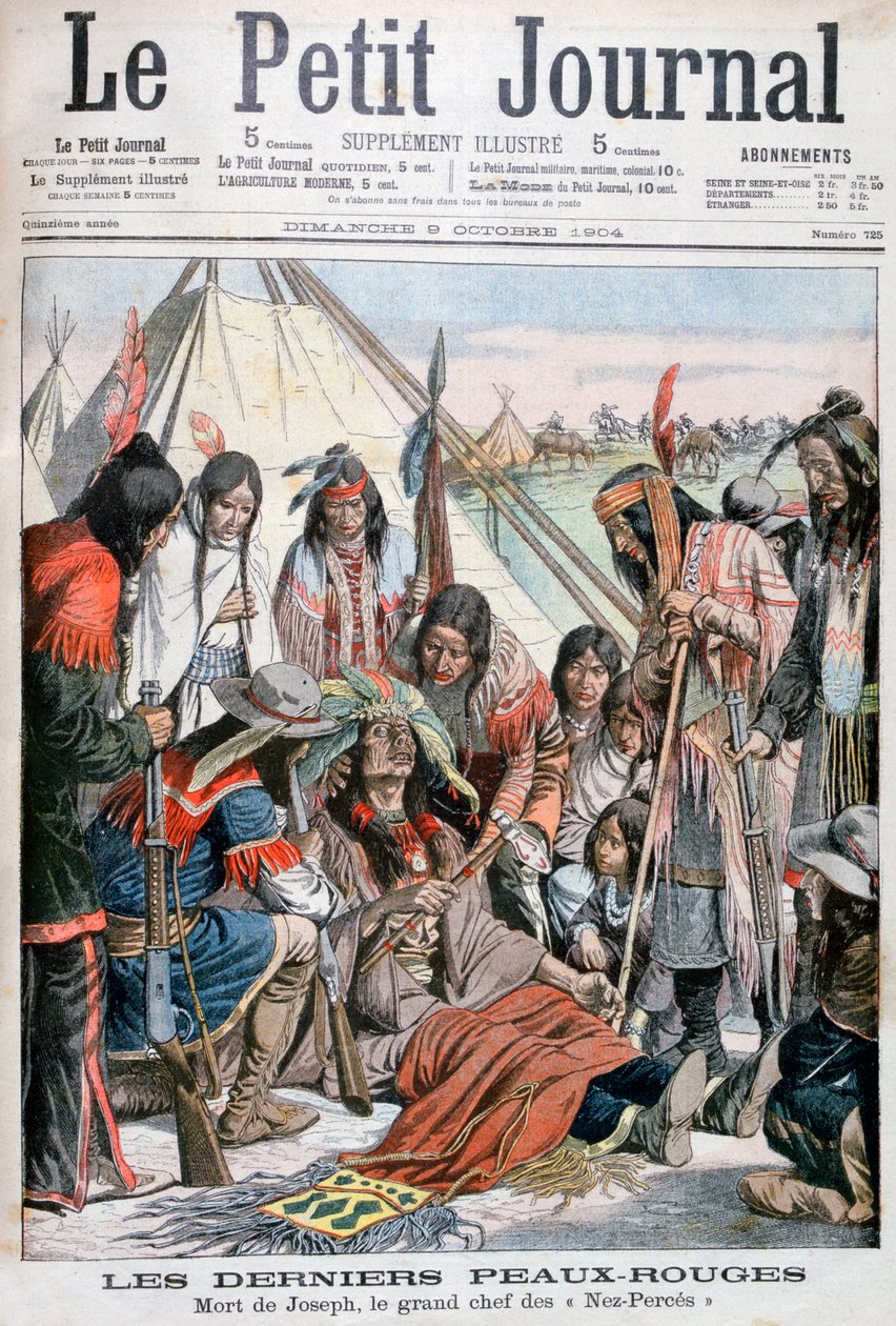 Morte de Joseph, Chefe do Nez-Perce, 1904 de Unbekannt