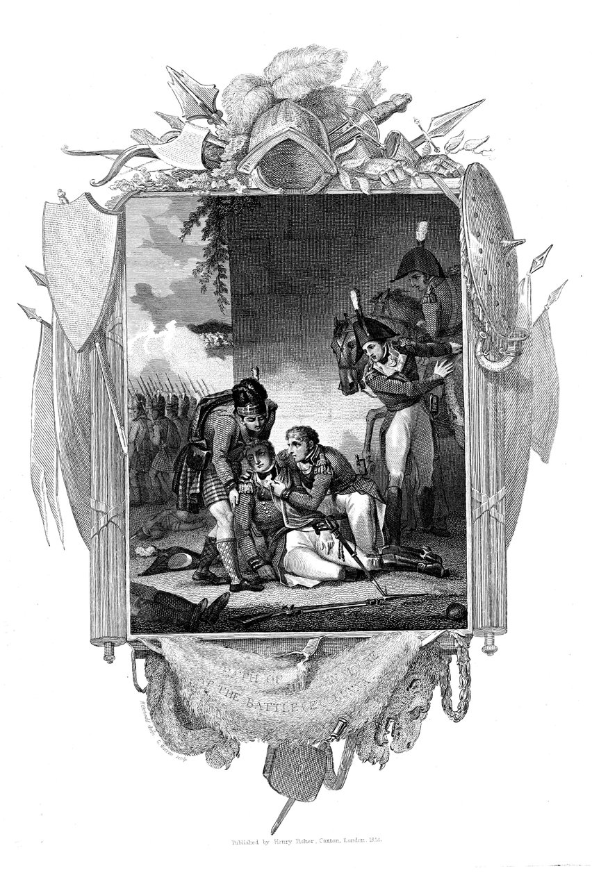 Morte do tenente-general Sir John Moore, soldado britânico, Corunha, Espanha, 1809 de Unbekannt