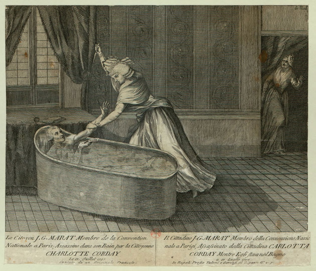 Morte de Marat, c. 1793. de Unbekannt