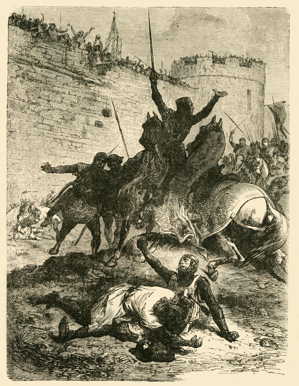 Morte de Simon De Montfort, 1218, 1890. de Unbekannt