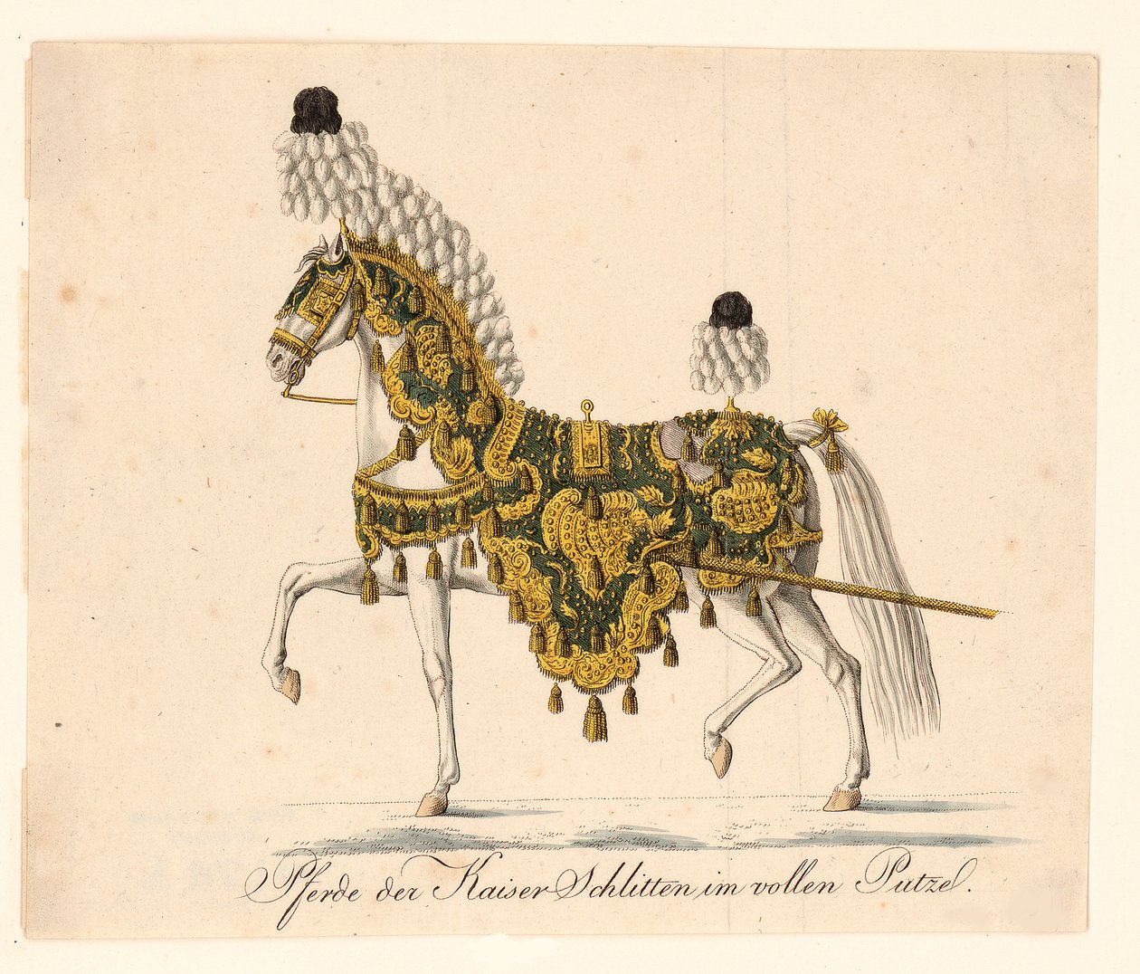 Mobília decorada para cavalos das carruagens cerimoniais de imperadores, 1815 de Unbekannt