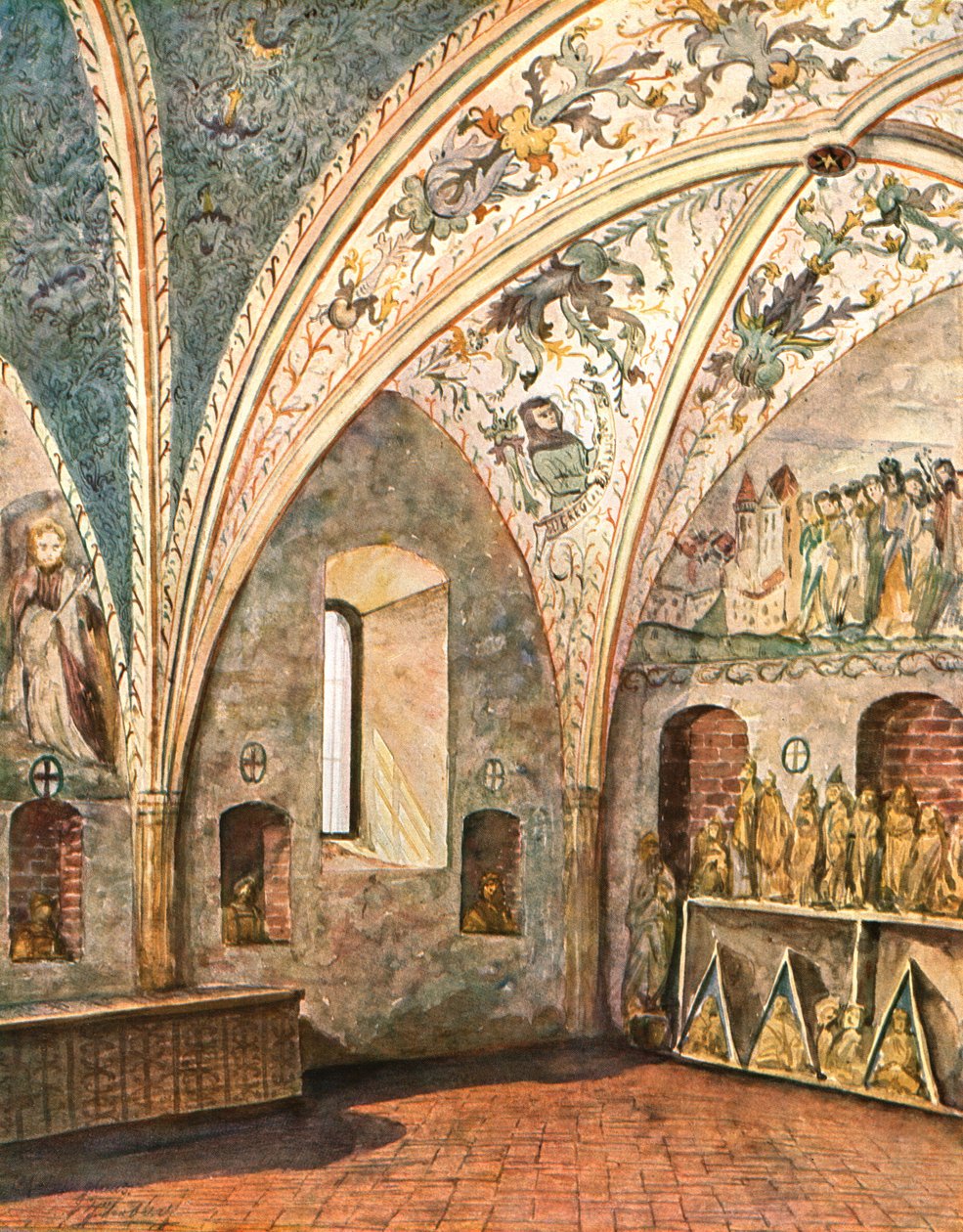 Decoração na Igreja de São Nicolau, Jüterbog, Brandemburgo, Alemanha, 1928. de Unbekannt