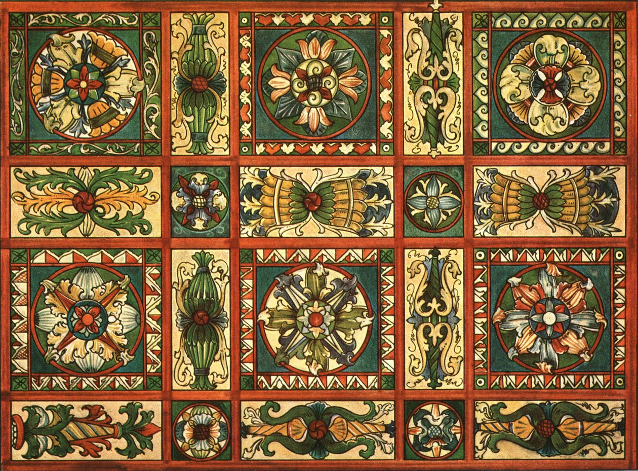 Decoração na Igreja de São Valentim, Chechlau, 1928. de Unbekannt