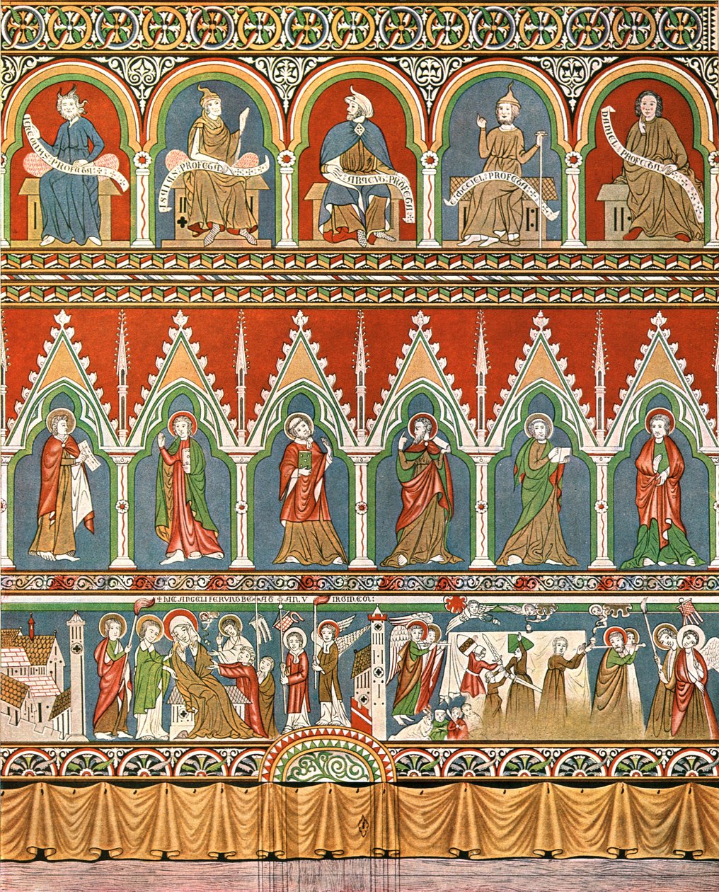 Decoração na Igreja Velha de Stora Råda, Västra Götaland, Suécia, 1928. de Unbekannt