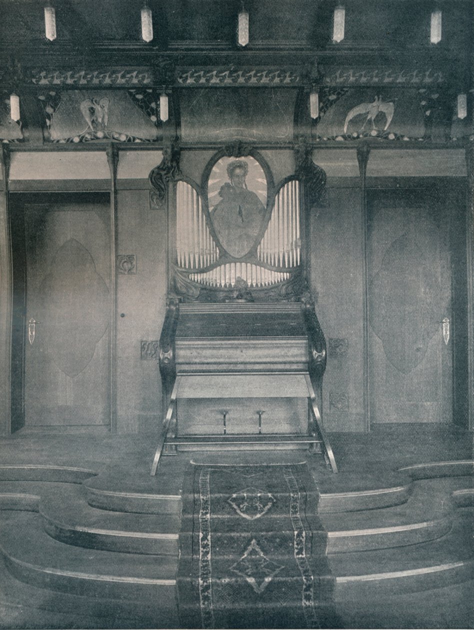 Decorações para uma sala de música de Fritz Erler, c1899 de Unbekannt