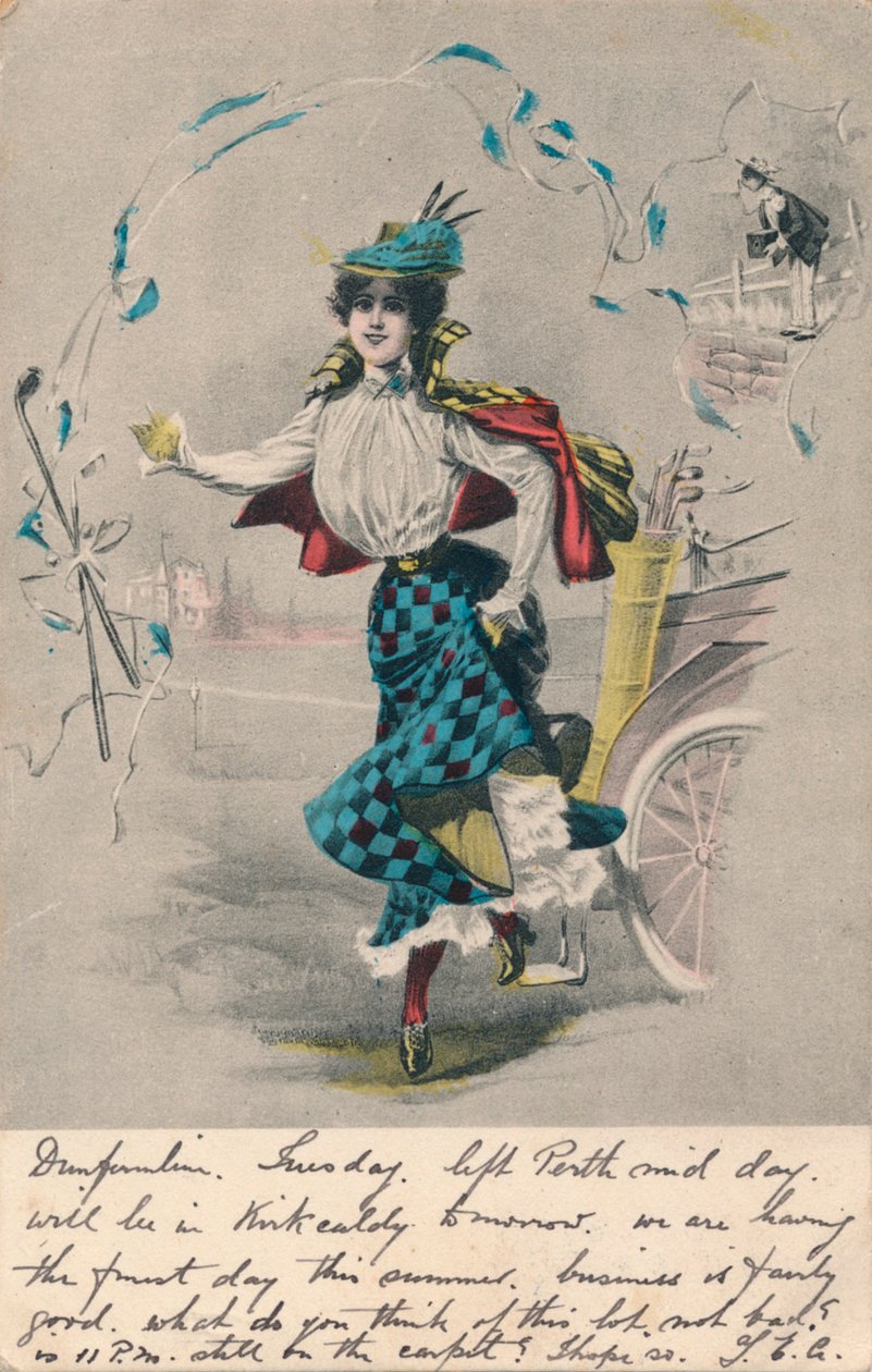 Jogador de golfe feminino decorativo 1, c1904 de Unbekannt