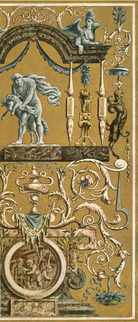 Pintura decorativa no Louvre, Paris, França, 1928. de Unbekannt