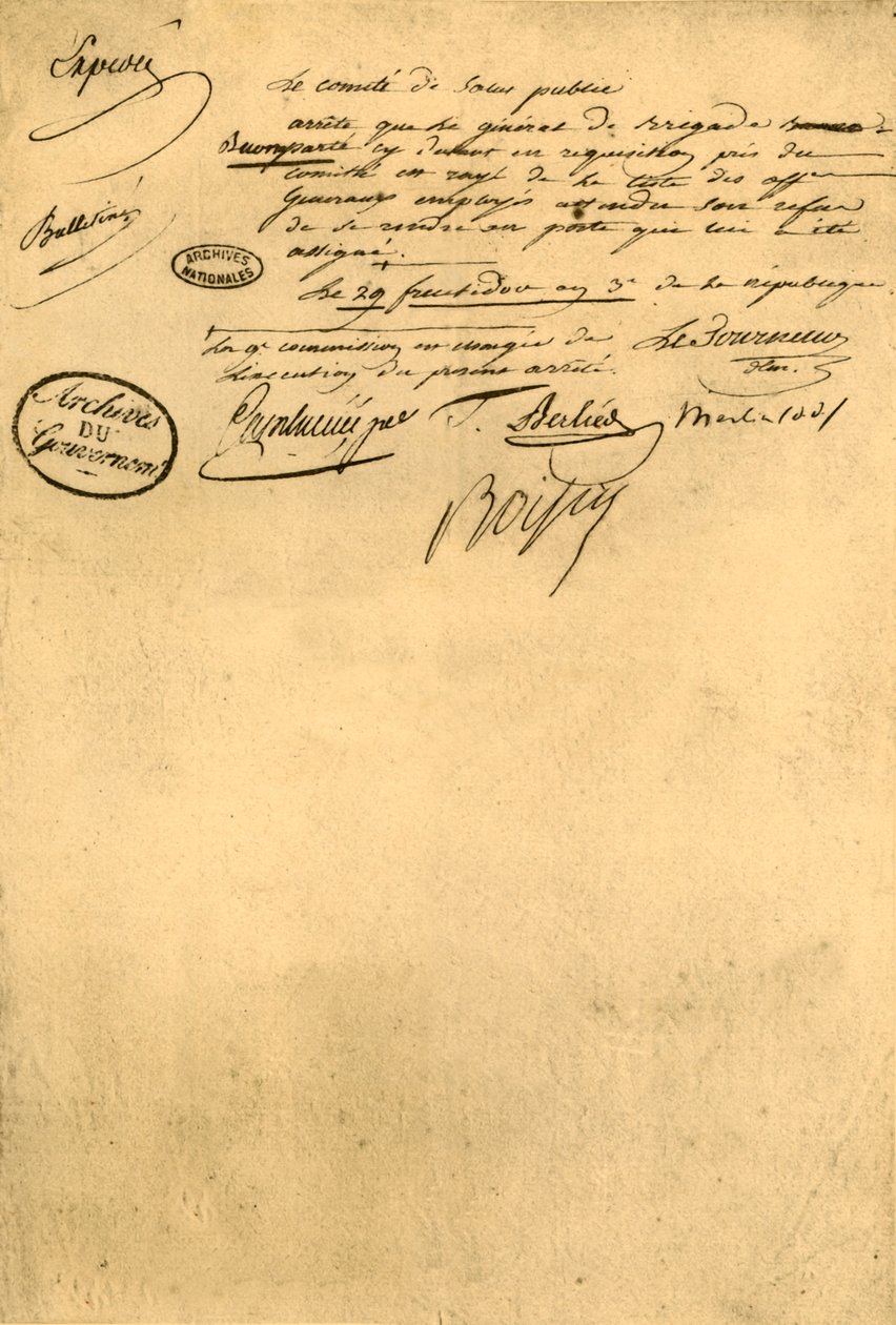 Decreto do Comitê de Saúde Pública, 5 de setembro de 1795, 1921. de Unbekannt
