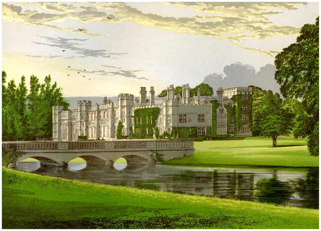 Deene Park, Northamptonshire, casa da Condessa de Cardigan, c1880 de Unbekannt