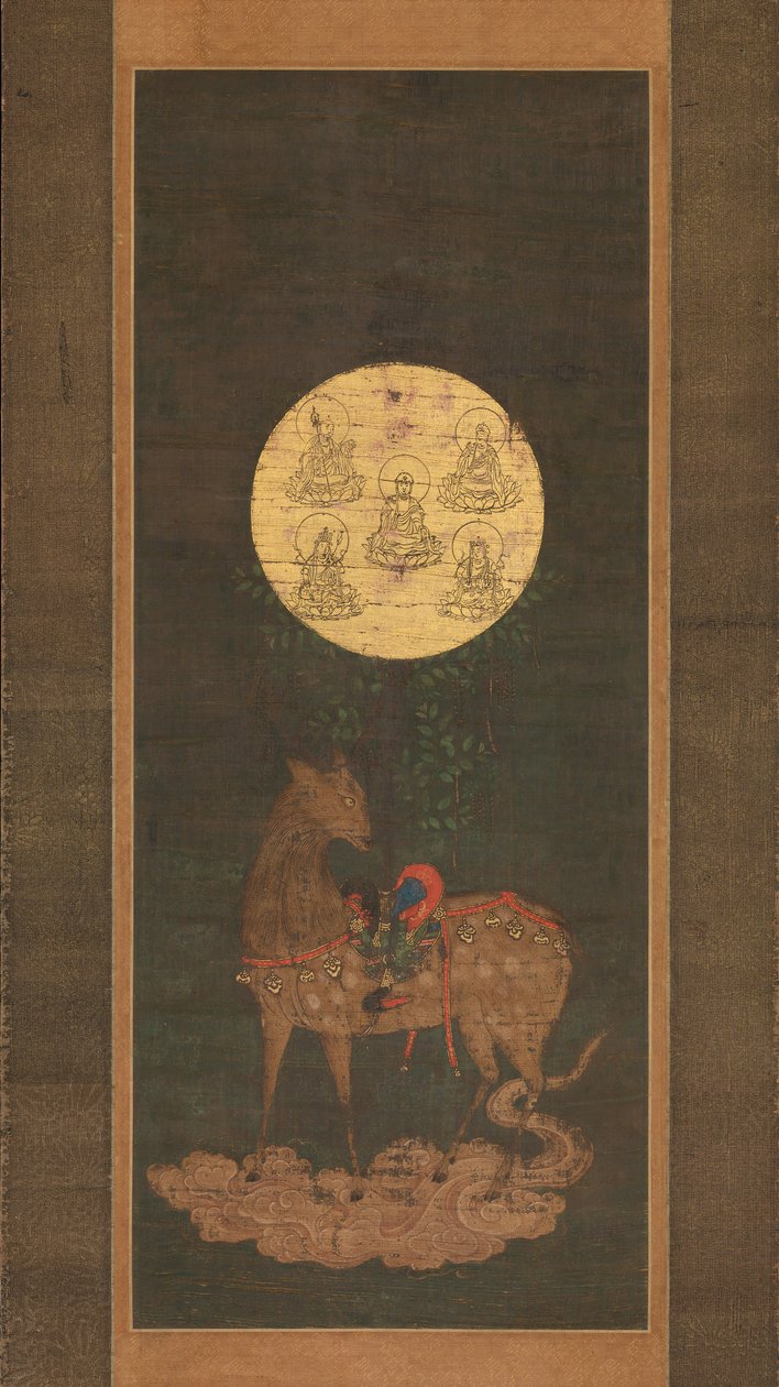 Mandala de veado do santuário Kasuga, final do século XIV. de Unbekannt