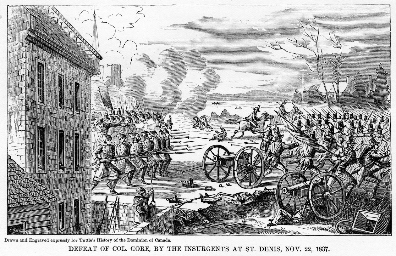 Derrota do coronel Gore, pelos insurgentes em St Denis, 22 de novembro de 1837, 1877 de Unbekannt