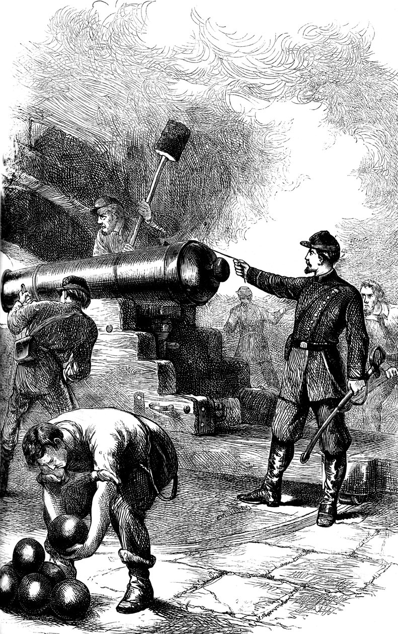 Defesa de Fort Sumter, Carolina do Sul, 1861 c1880 de Unbekannt