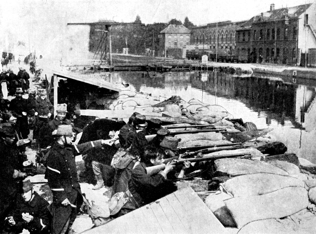 Defesa de uma artéria principal de Antuérpia, Primeira Guerra Mundial, 1914 de Unbekannt