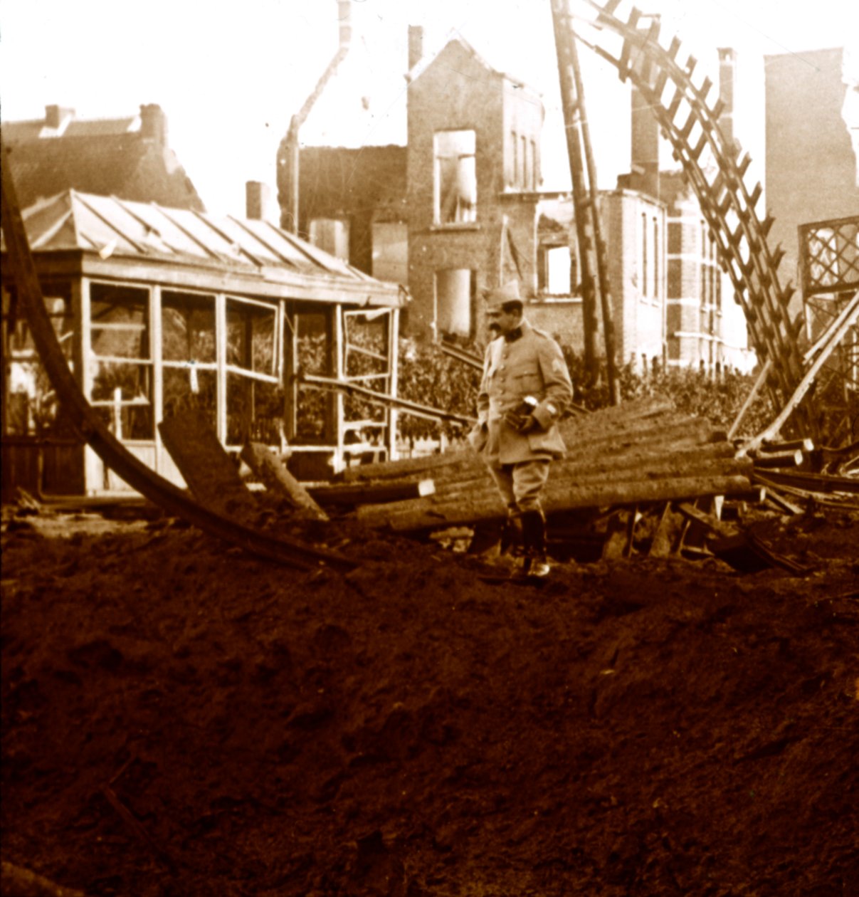 Estação Deinze, Flandres, Bélgica, c1914-c1918 de Unbekannt