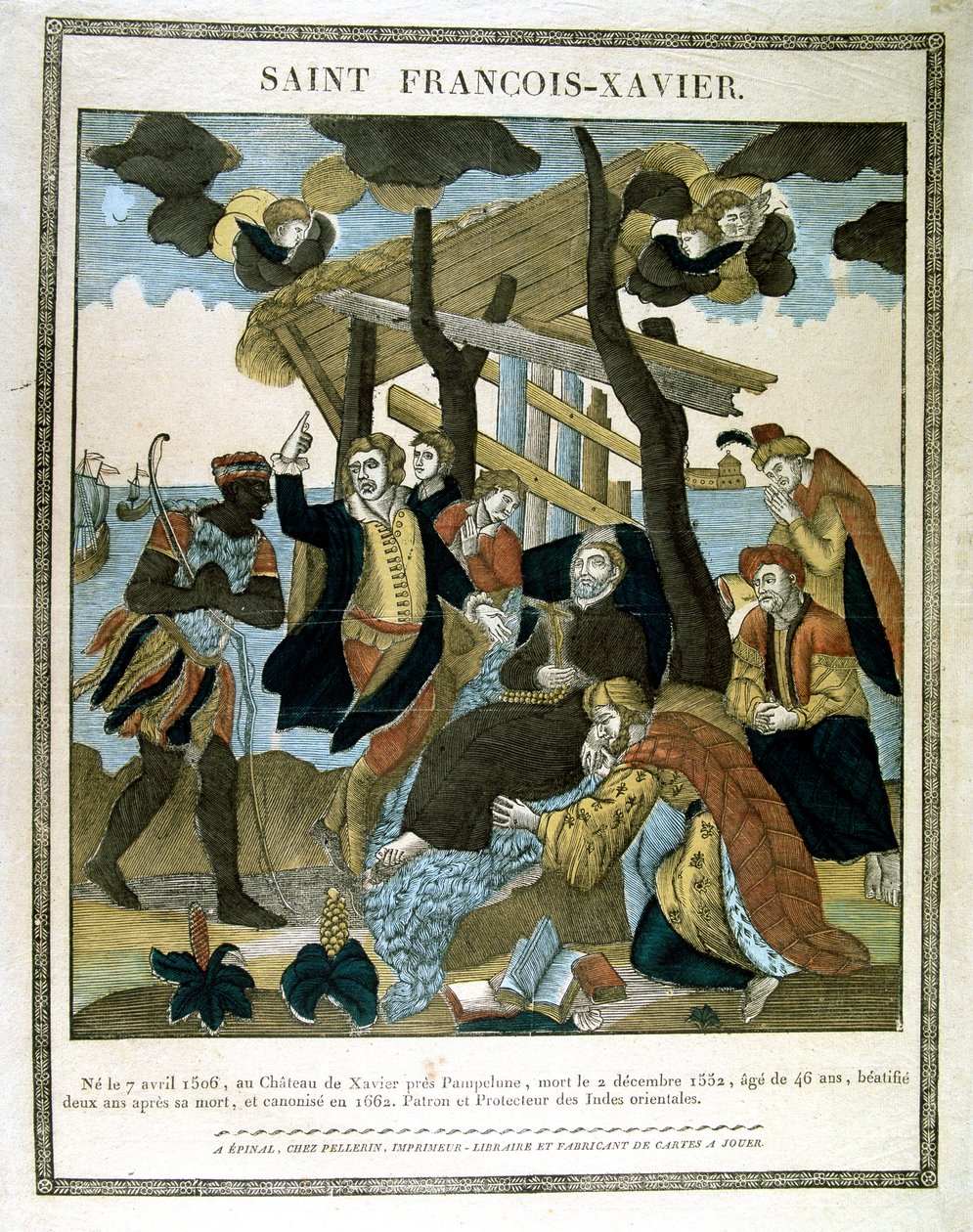 Representação de São Francisco Xavier 1506-1552, missionário que fundou a ordem jesuíta, século XIX de Unbekannt
