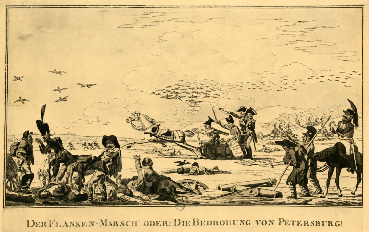 A marcha do flanco! Ou: A Ameaça de Petersburgo !, 1813, 1921. de Unbekannt