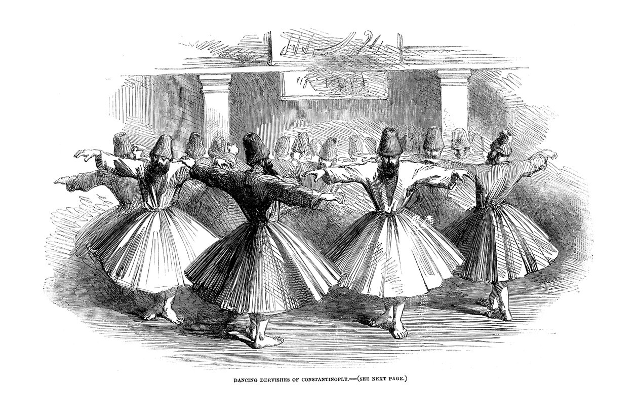 Dervixes, Constantinopla, Turquia, 1853 de Unbekannt