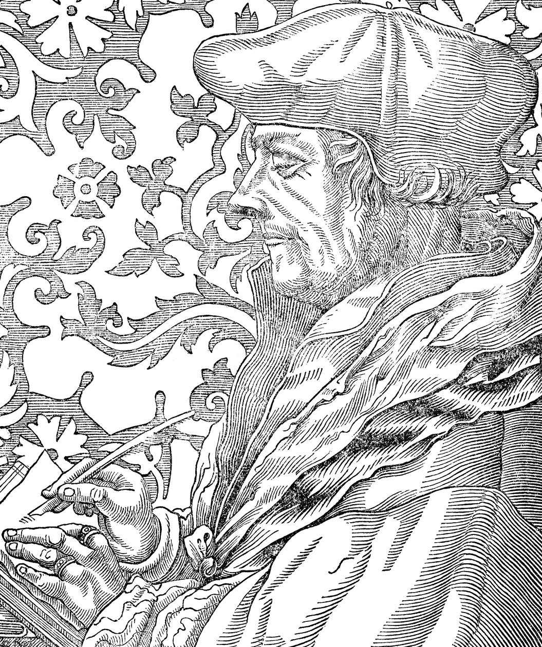 Desiderus Erasmus, humanista e estudioso holandês do século XV-XVI de Unbekannt
