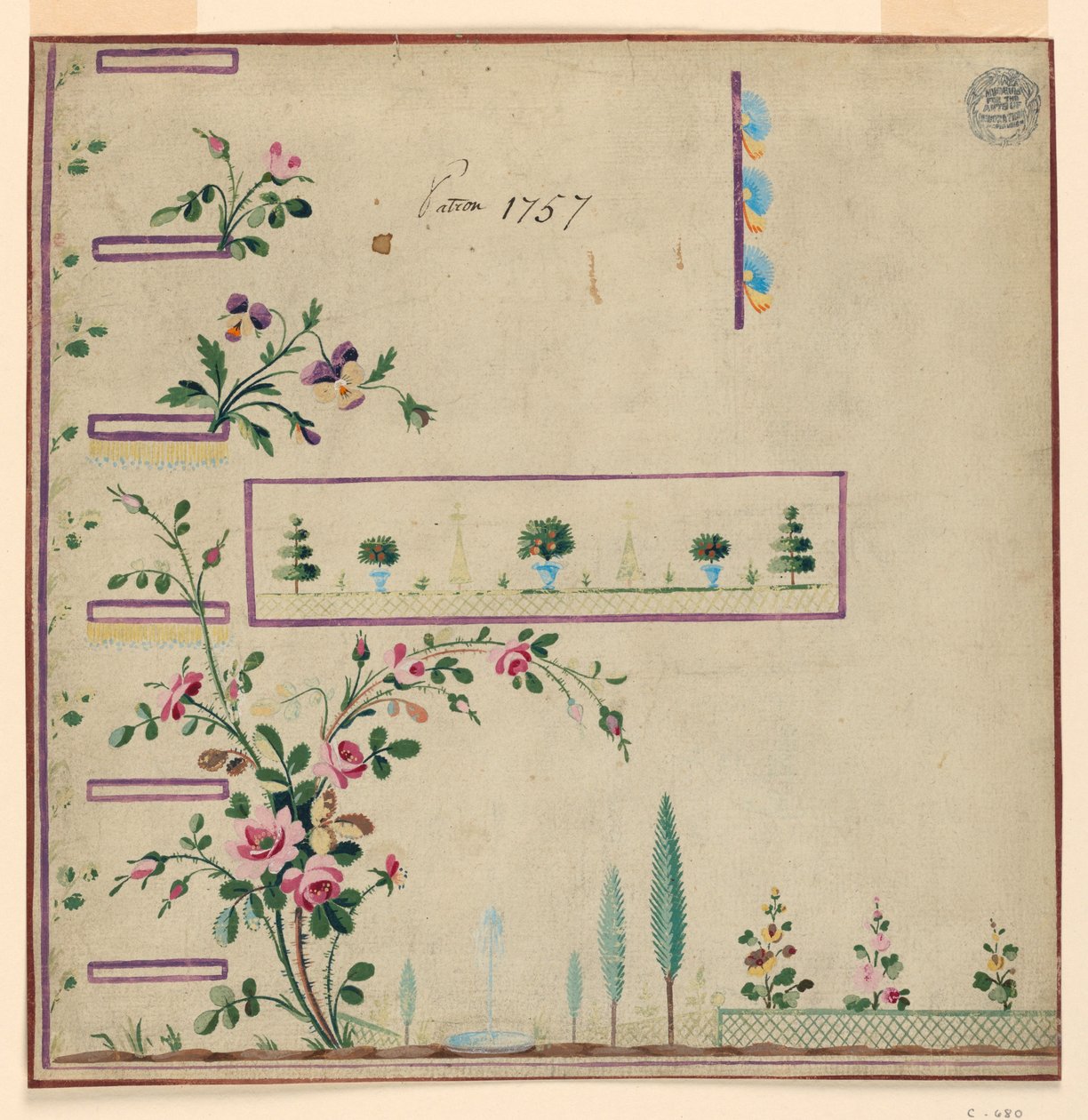 Design para Gile, padrão 1757 da Fabrique de St. Ruf de Unbekannt