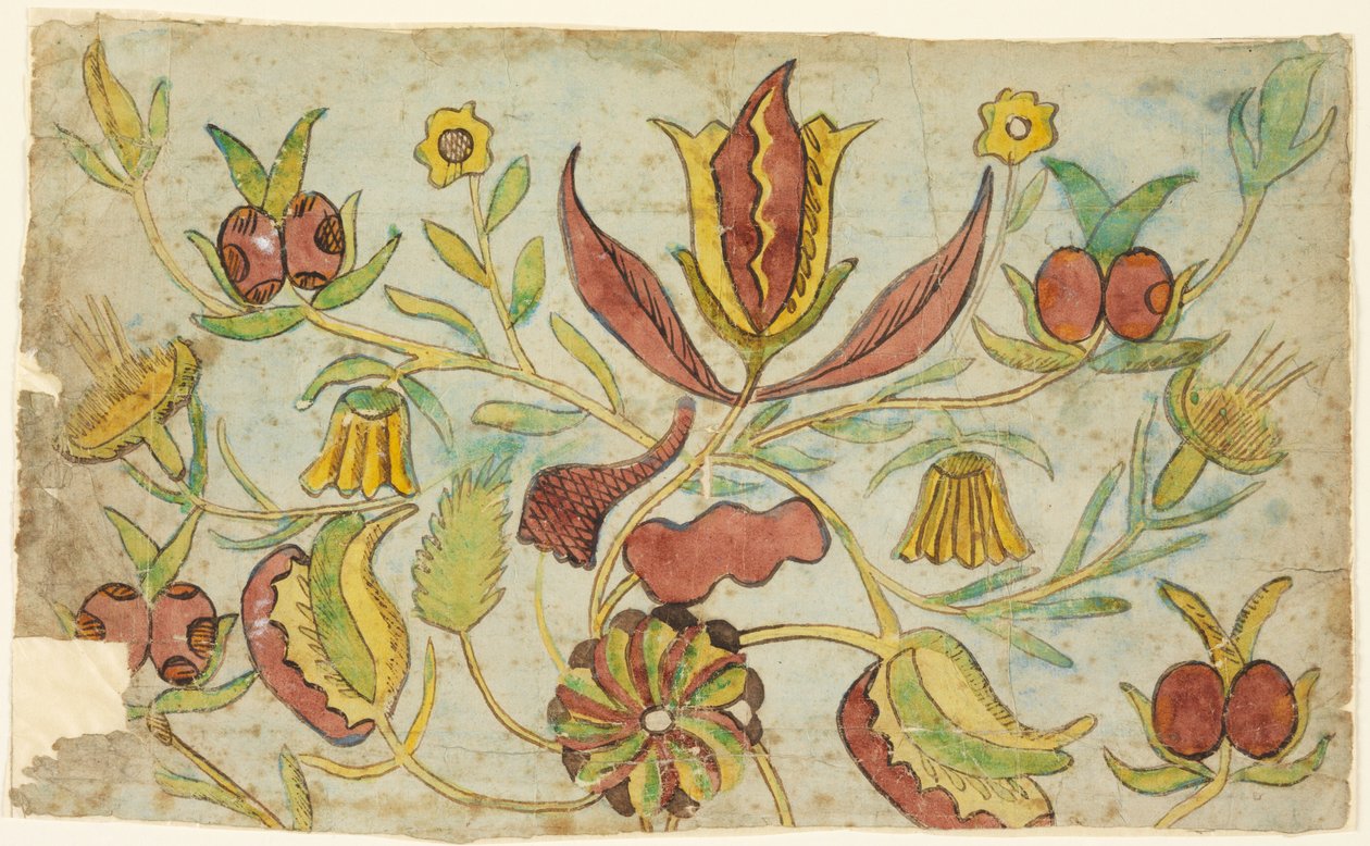 Design para Woodblock Textile Print de Unbekannt
