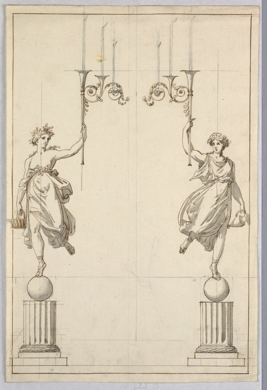 Design para um par de candelabros de Unbekannt