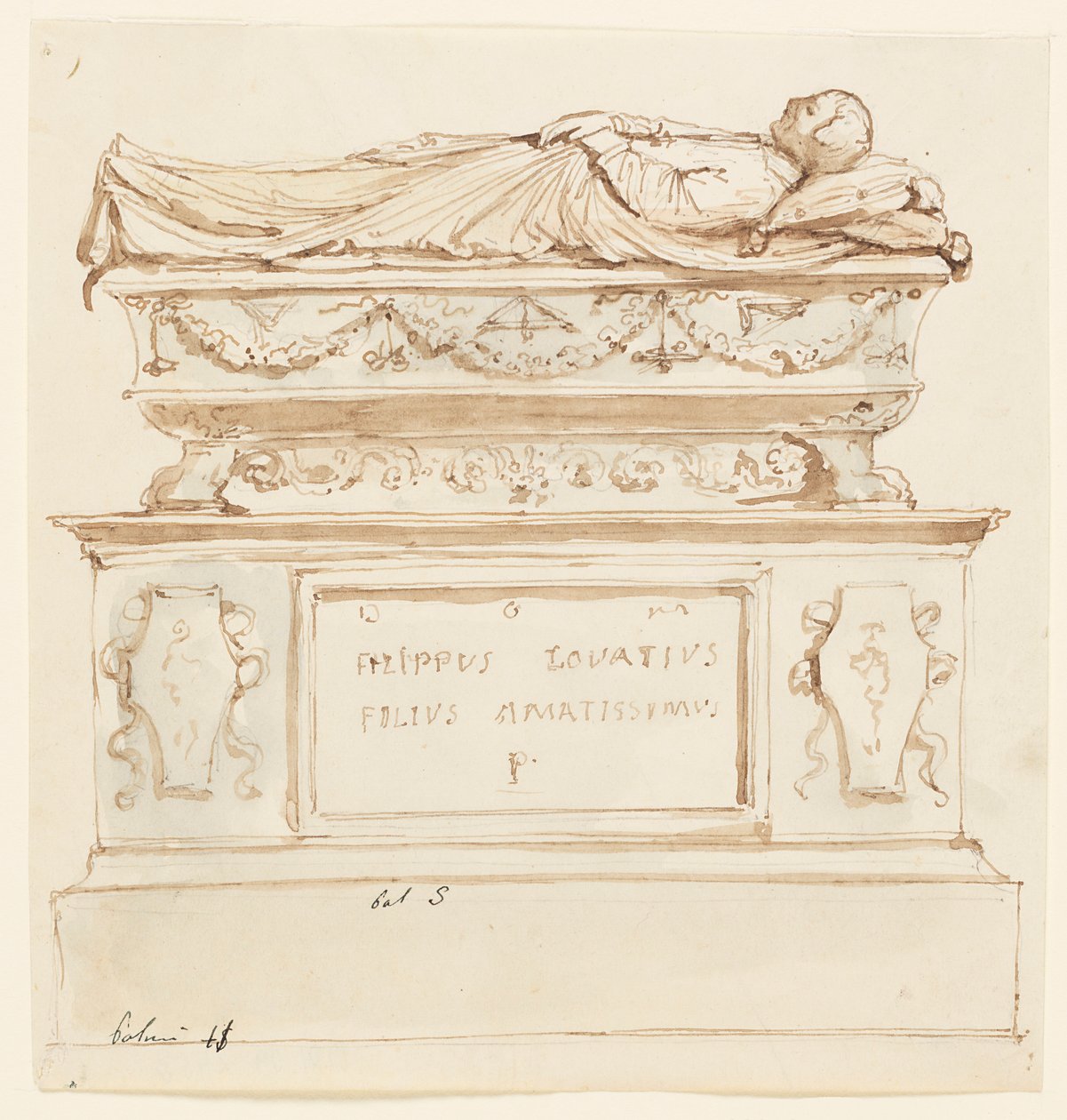 Projeto de um monumento sepulcral para Filippo Lovazzi de Unbekannt