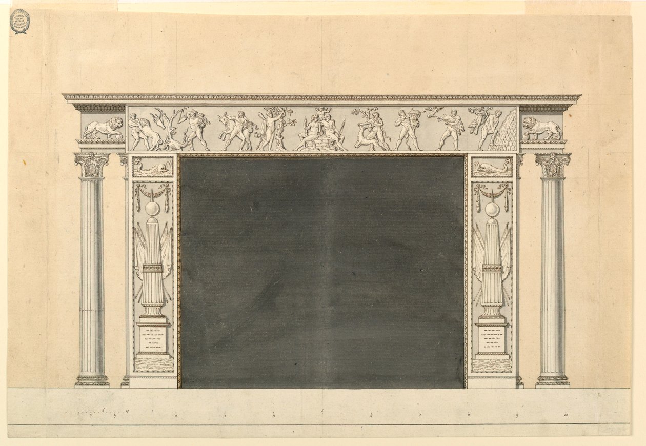 Projeto para a Elevação de um Mantelpiece de Unbekannt
