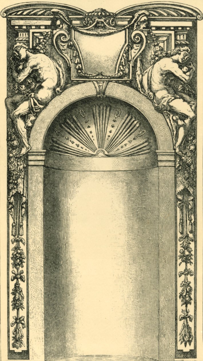 Design para a decoração de um nicho, final do século XVI, 1881. de Unbekannt