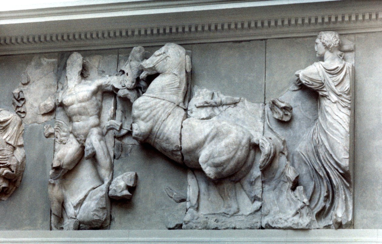Detalhe do Grande Friso do Altar de Pérgamo, 180-159 aC de Unbekannt
