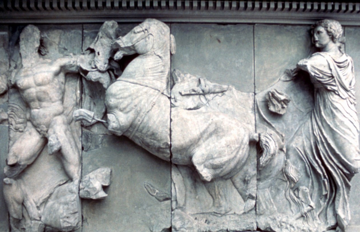Detalhe do Grande Friso do Altar de Pérgamo, 180-159 aC de Unbekannt