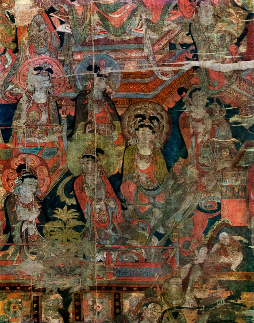 Detalhe de uma foto do paraíso, chinês, dinastia Tang, 618-907 1925 de Unbekannt