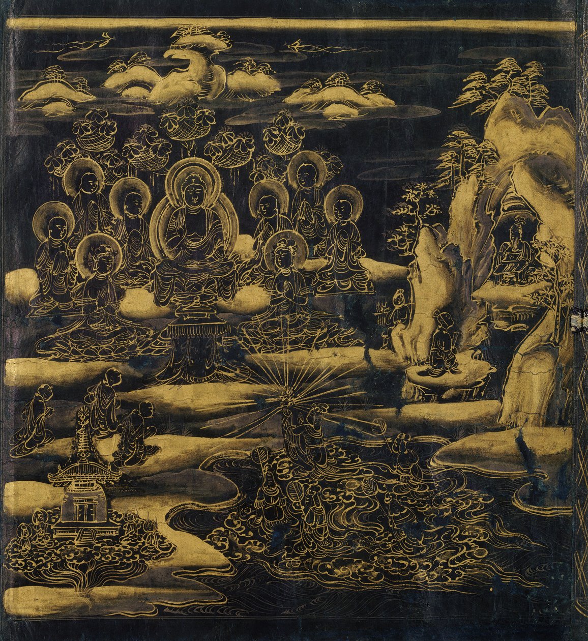 Devadatta, capítulo 12 do Sutra de Lótus Hoke-kyo, Daibadatta-bon, século XII. de Unbekannt