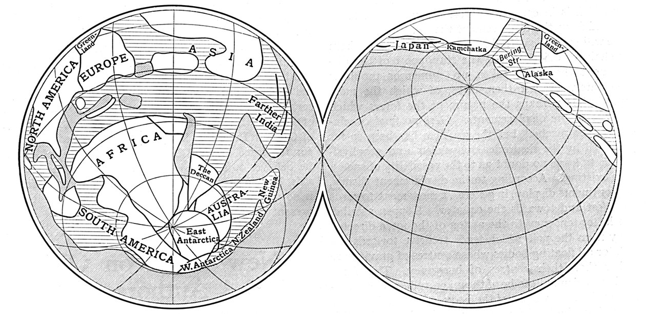 Diagrama da Terra durante o período Carbonífero, 1922 de Unbekannt
