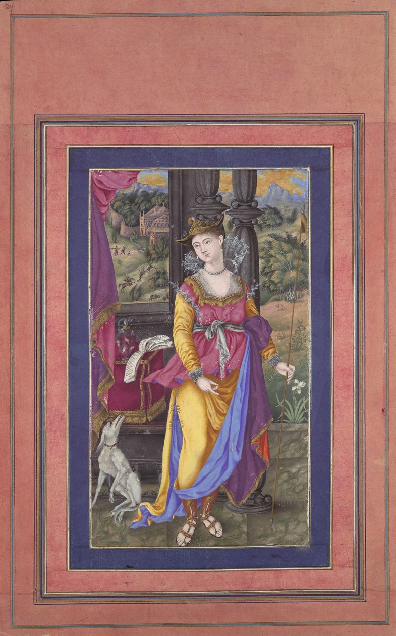 Diana, Deusa da Caça, Folio do Álbum Davis, início do século XVII. de Unbekannt