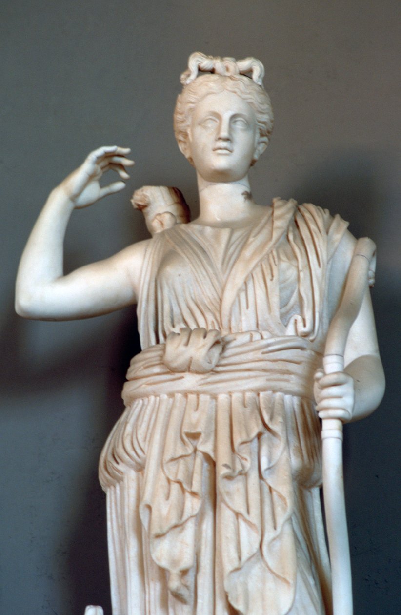 Diana, detalhe, deusa da caça, Museu do Vaticano de Unbekannt