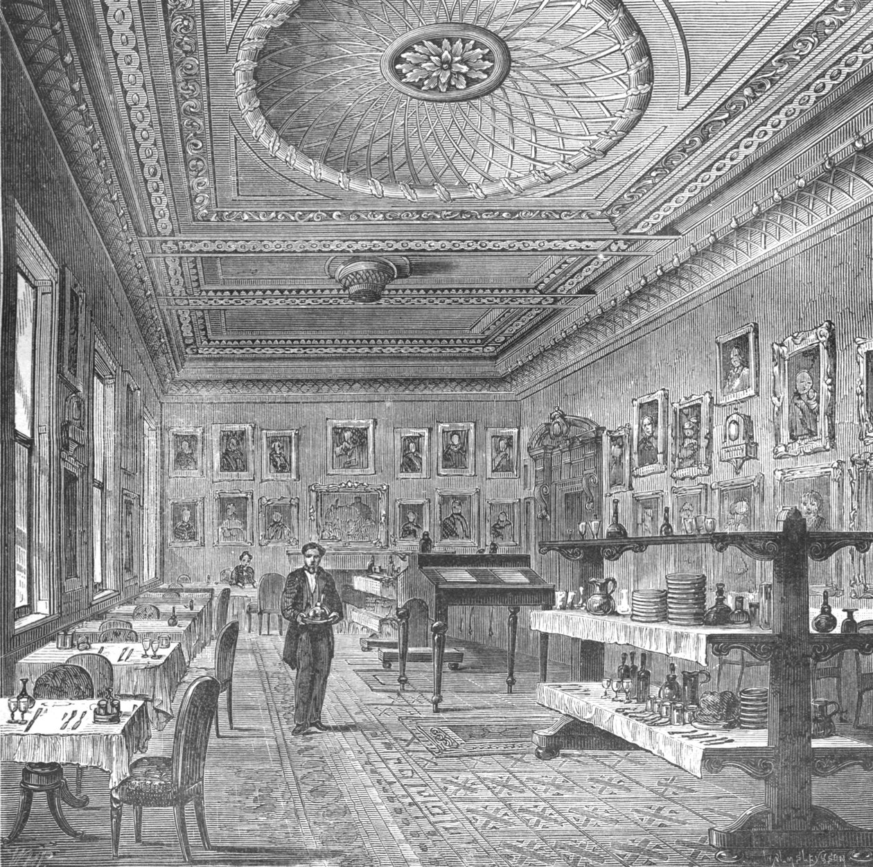 Sala de jantar do clube Garrick, 1897 de Unbekannt
