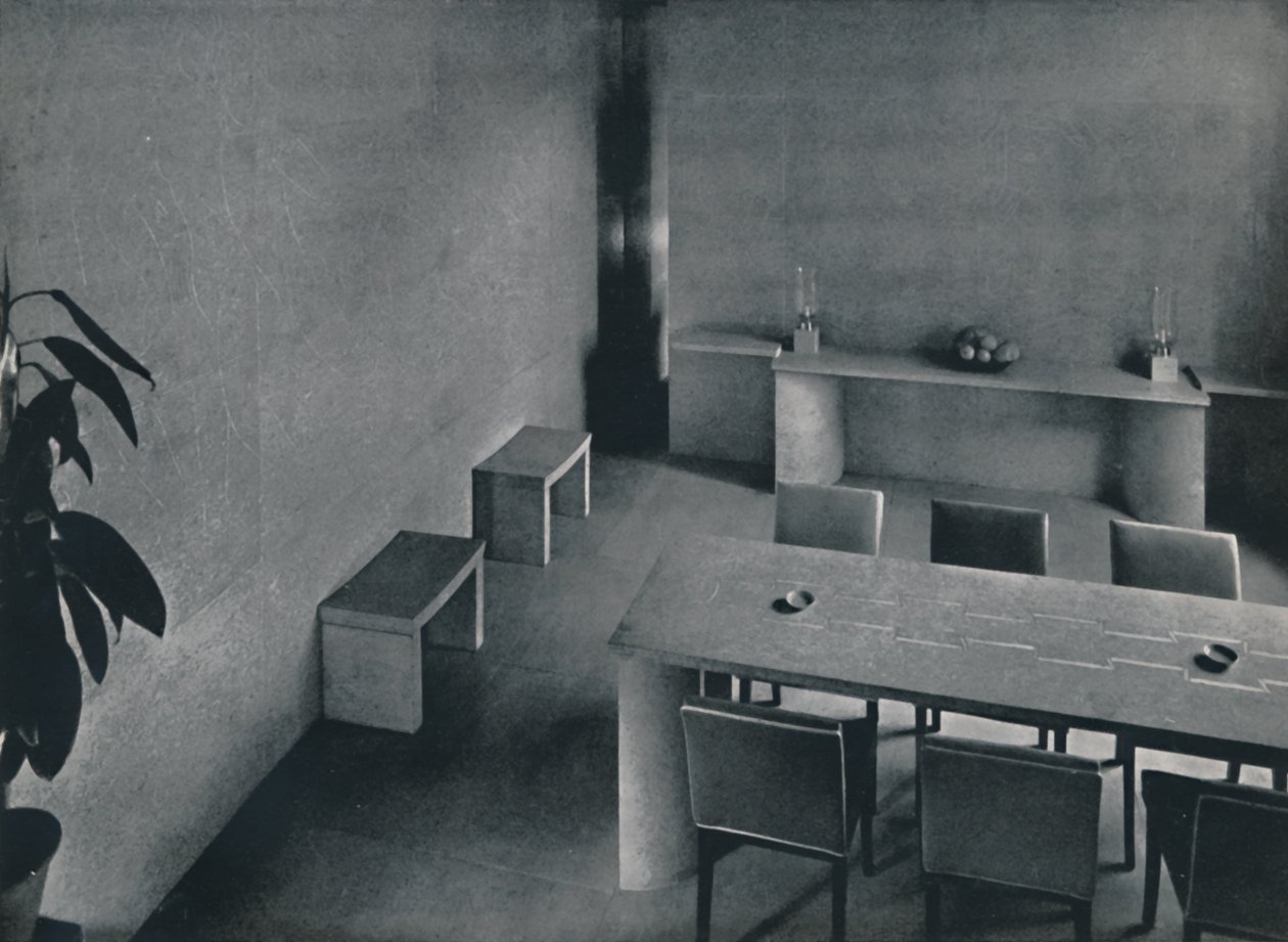 Sala de jantar do arquiteto Oliver Hill, FRIBA, 1942 de Unbekannt