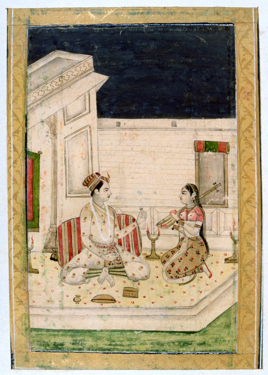 Dipaka Light Raga, Álbum Ragamala, Escola de Rajasthan, século XIX de Unbekannt