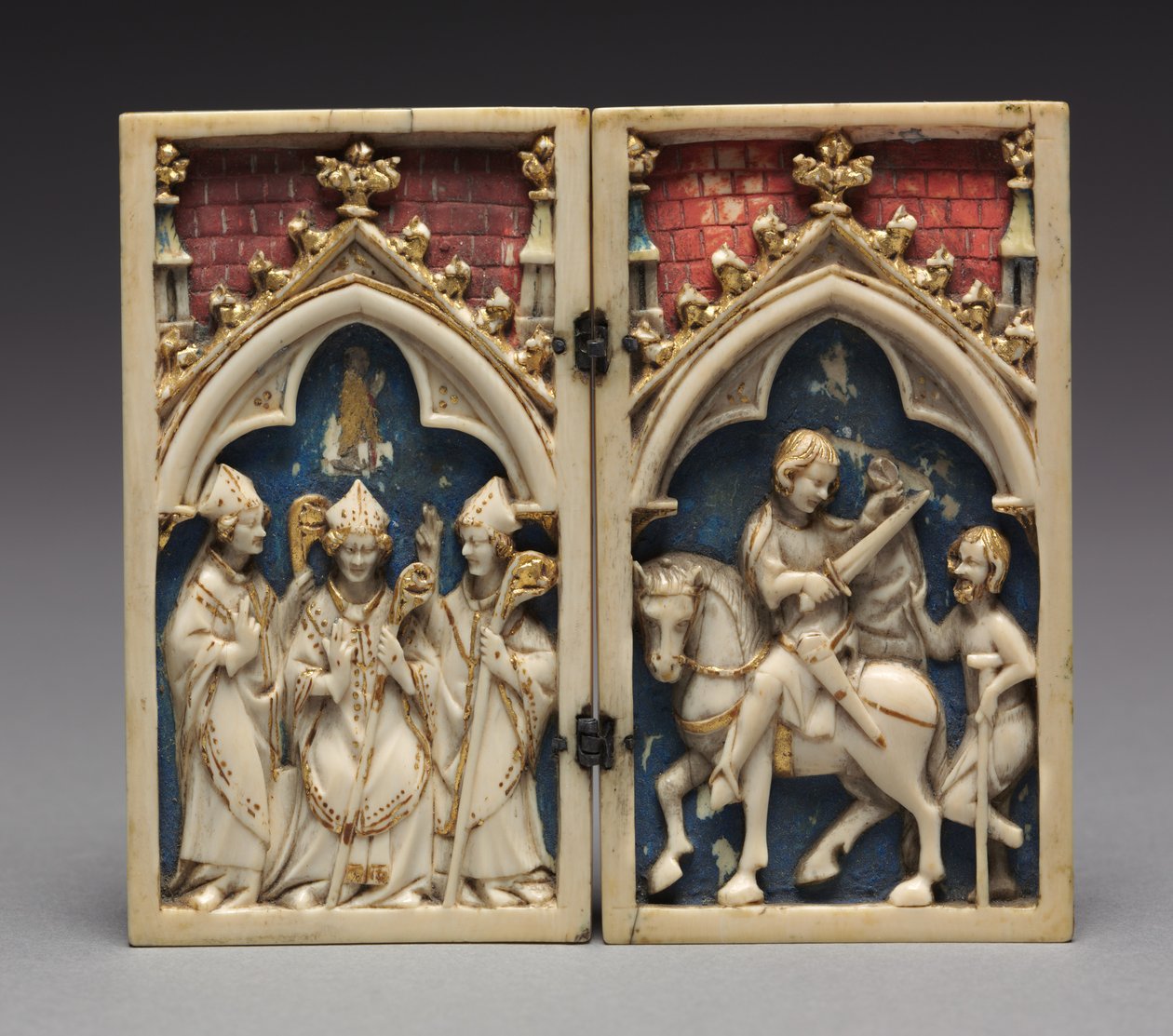 Díptico com cenas da vida de São Martinho de Tours: a consagração de São Martinho ..., 134 de Unbekannt