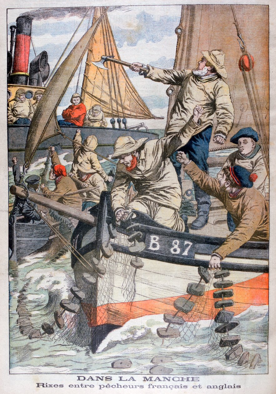 Litígio entre pescadores franceses e ingleses no Canal da Mancha, 1904 de Unbekannt