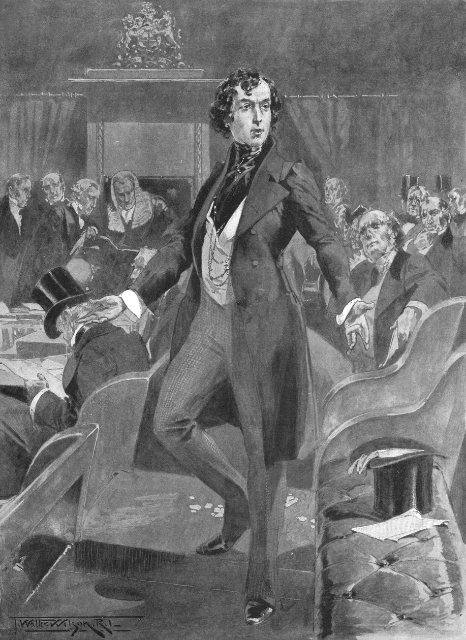 Primeiro Discurso de Disraelis na Câmara dos Comuns, Londres, 7 de dezembro de 1837, 1990. de Unbekannt