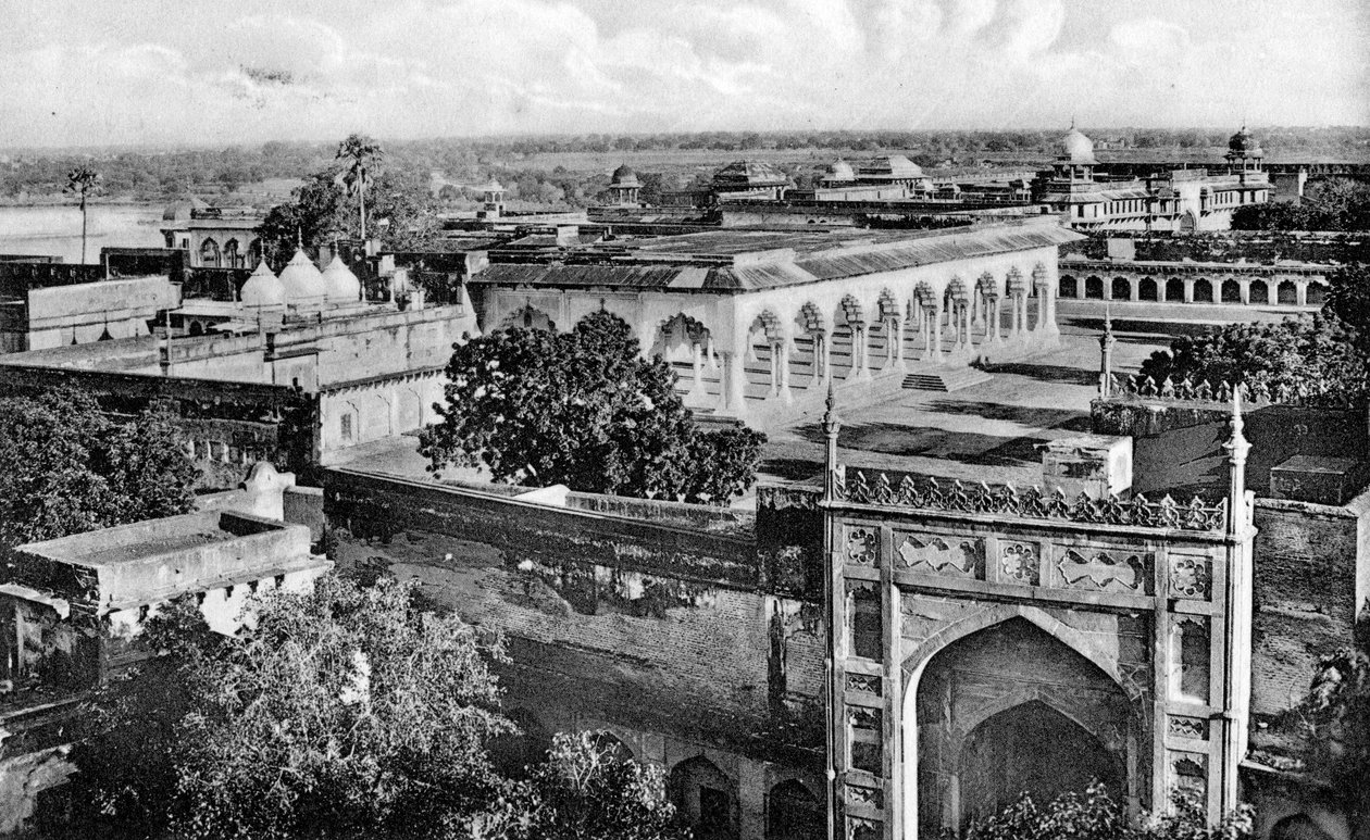 Diwan-i-am dentro do Forte de Agra, século 20 de Unbekannt