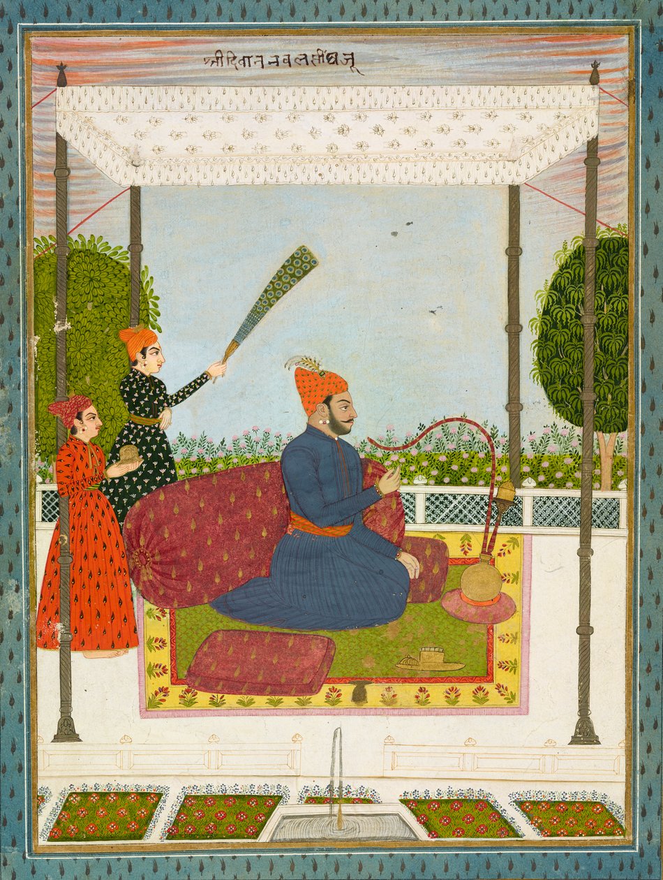 Diwan Nawal Singh, primeiro-ministro de Datia, ca. 1750. de Unbekannt