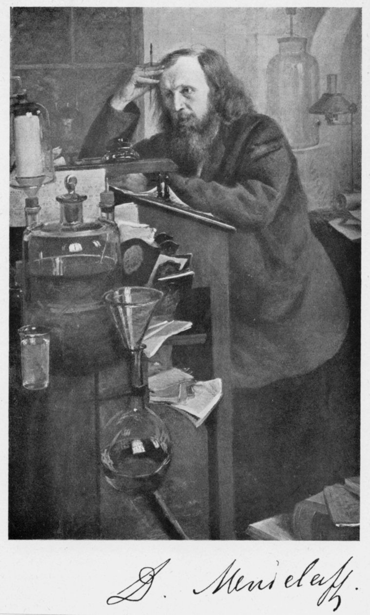 Dmitiri Ivanovich Mendeleyev 1834-1907, químico russo, c1900s de Unbekannt