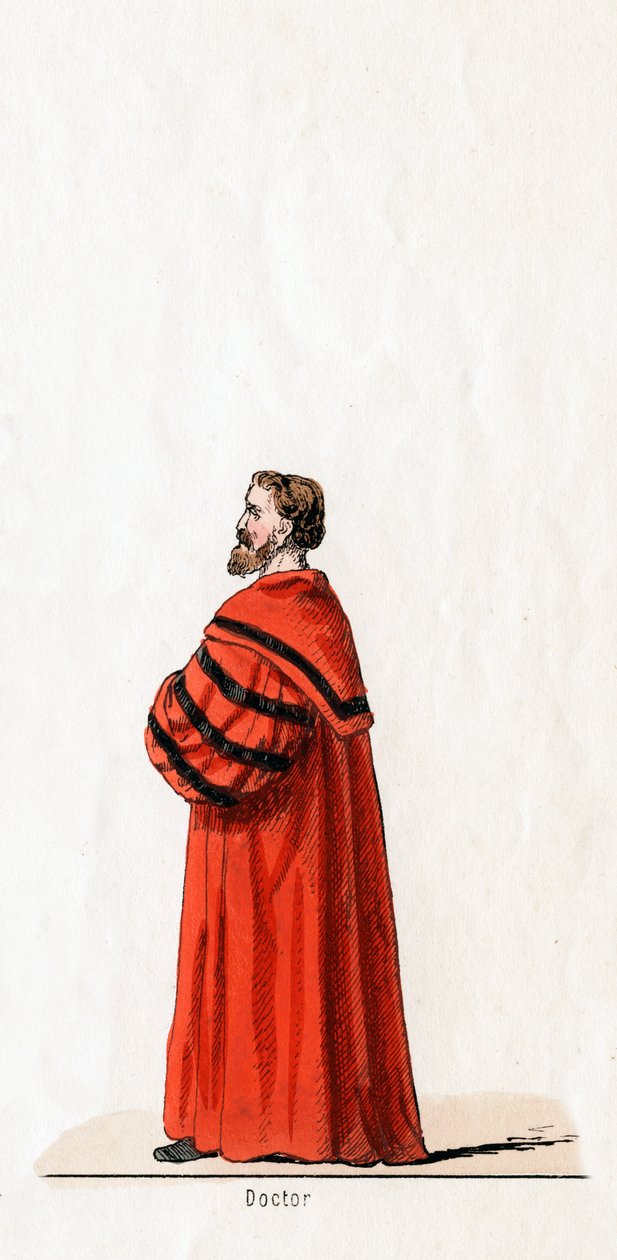 Doctor Butts, figurino para a peça de Shakespeares, Henrique VIII, século XIX de Unbekannt